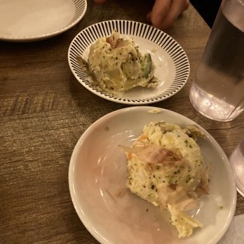 Chome - House Potato salad w the bonito fish shavings. Yum!!! - Izakaya Near Me - San Francisco, California