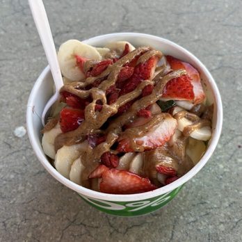 Vitality Bowls - Vitality bowl with almond butter drizzle. - Juice Bars & Smoothies Near Me - San Jose, California Vitality Bowls - Vitality bowl with almond butter drizzle. - Juice Bars & Smoothies Near Me - San Jose, California