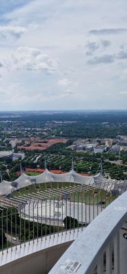 Photo of Olympiaturm - München, BY, DE. Blick auf das Olympiastadion