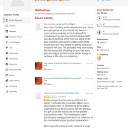 This is how Mountain Mike's across the street from papa Murphy's responded to a negative review.