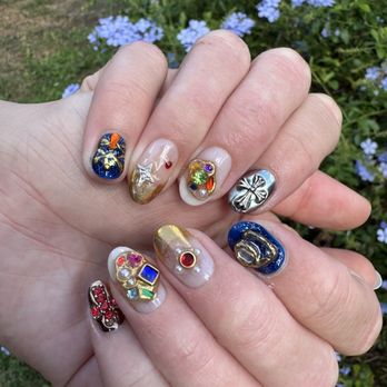 Be Be Nails Spa - My crazy "before" nails done by my sister, which Angie at Be Be Nails meticulously removed for me - Nail Salons Near Me - Torrance, California