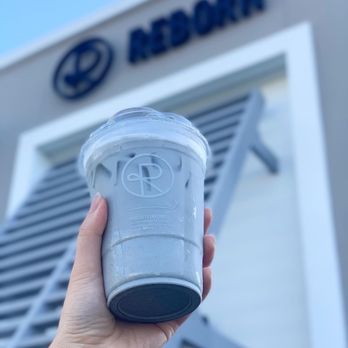 Reborn Coffee - Lavender charcoal oat milk - Coffee & Tea Near Me - Brea, California