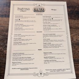 Allora - Menu - menu - Italian Near Me - Marlton, New Jersey