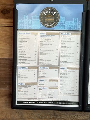 Menu photo 2 Press on Monmouth Newport, KY Menu photo 2 Press on Monmouth Newport, KY