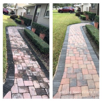 Sealing Specialists - before and after cleaning a brick walkway - General Contractors Near Me Sealing Specialists - before and after cleaning a brick walkway - General Contractors Near Me