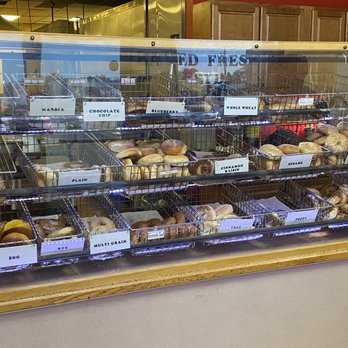 Brandon Bagels - The display case just before 9am on a Tuesday - Bagels Near Me - Brandon, Florida Brandon Bagels - The display case just before 9am on a Tuesday - Bagels Near Me - Brandon, Florida