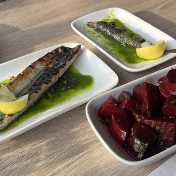 The Kitchen - Mackerel, sardine and beets. - Basque Near Me - Penticton, British Columbia