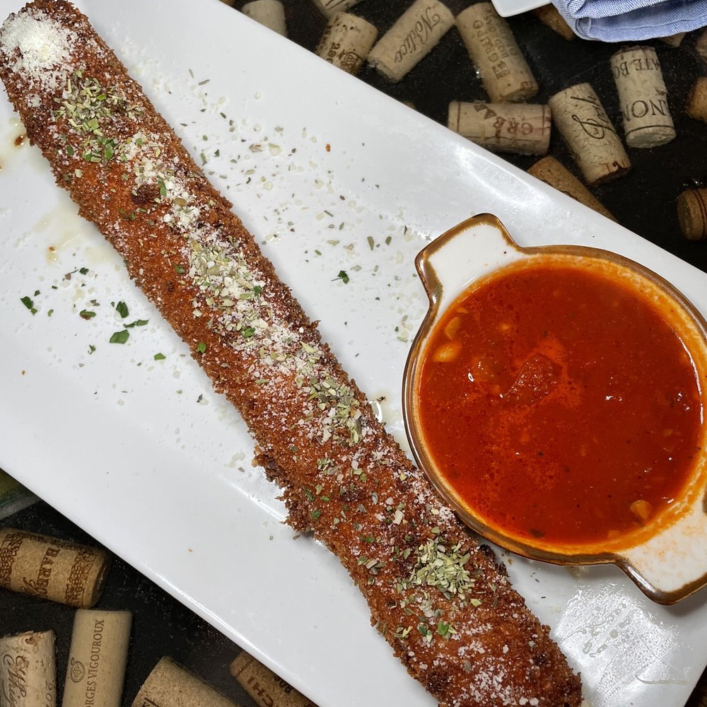 Athenian Greek Taverna - 12 inch mozzarella stick - Greek Near Me - Commack, New York Athenian Greek Taverna - 12 inch mozzarella stick - Greek Near Me - Commack, New York