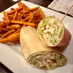 Abington Depot - Chicken Caesar Wrap w/sweet potato fries