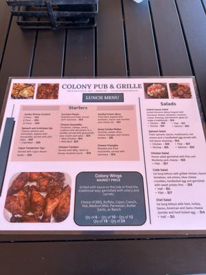 Menu photo 1 The Colony Pub and Grille Erie, PA Menu photo 1 The Colony Pub and Grille Erie, PA