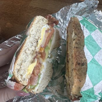 Big O Bagels - Wenzel onion bagel with bacon - Breakfast & Brunch Near Me - Redmond, Oregon