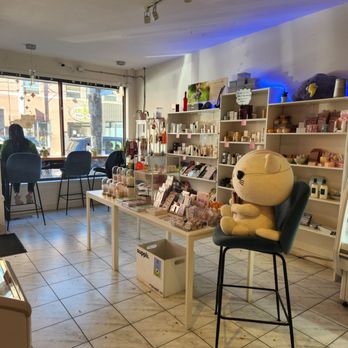 Fantastic Baby Cafe - a teddy bear sitting on a chair in a store - Desserts Near Me - Toronto, Ontario Fantastic Baby Cafe - a teddy bear sitting on a chair in a store - Desserts Near Me - Toronto, Ontario