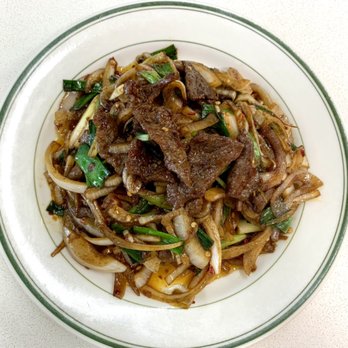 Jade Palace - Mongolian Beef(onion and green onion) and spicy with the special sauce. - Chinese Near Me - Plano, Texas