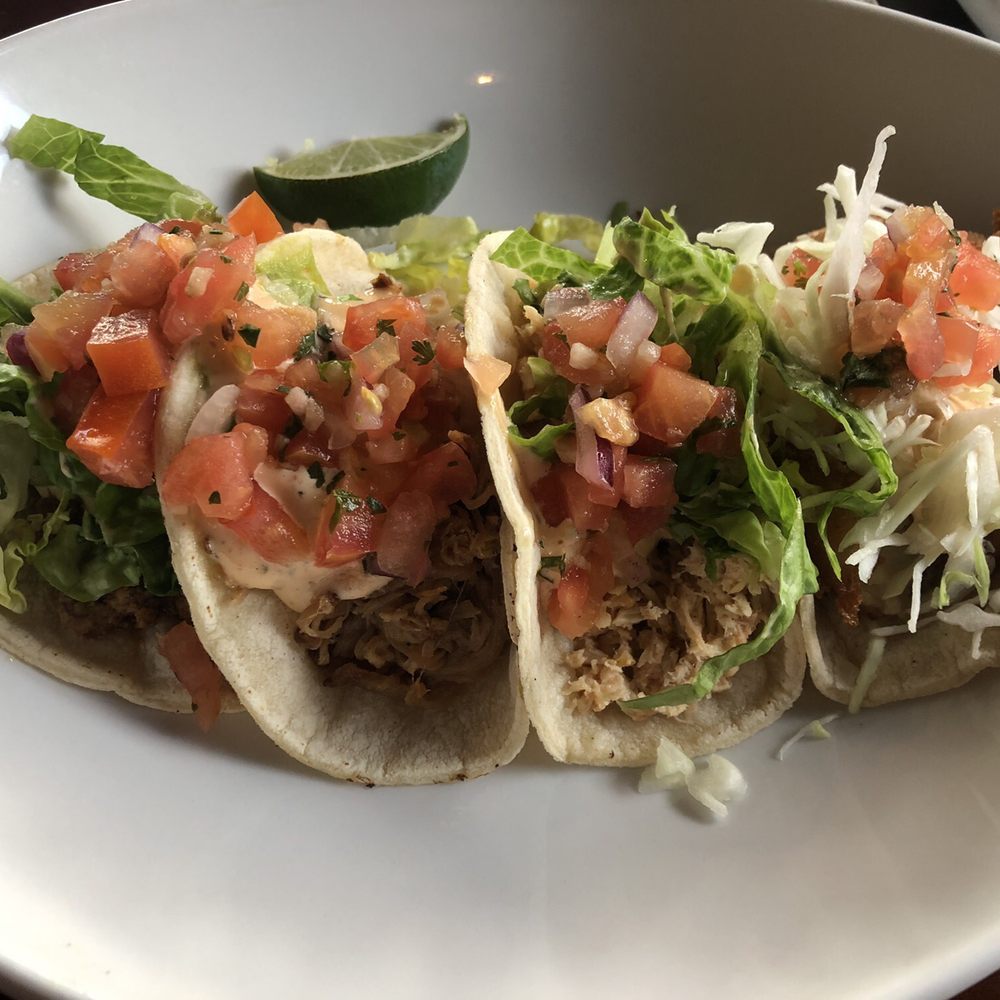 Bar 101 Eats & Drinks - Street tacos. One of each: fried fish, carnitas, ground beef, and shredded chicken breast - Sports Bars Near Me - Roseville, California Bar 101 Eats & Drinks - Street tacos. One of each: fried fish, carnitas, ground beef, and shredded chicken breast - Sports Bars Near Me - Roseville, California