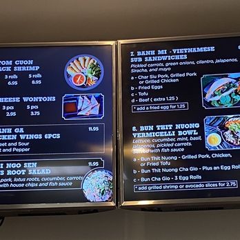 Vietshack - Menu Board above Order Desk - Vietnamese Near Me - Tempe, Arizona