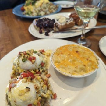Iron Rooster - Ranchers Benedict with mac and cheese - American Near Me - Baltimore, Maryland Iron Rooster - Ranchers Benedict with mac and cheese - American Near Me - Baltimore, Maryland