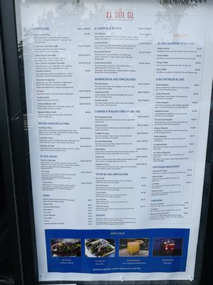 Menu photo 1 El Sol GL Mineola, NY