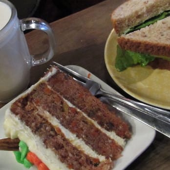 The Gallery Espresso - taking a break ...with Chai Tea, carrot cake, and a chicken salad sandwich. - Coffee & Tea Near Me - Savannah, Georgia The Gallery Espresso - taking a break ...with Chai Tea, carrot cake, and a chicken salad sandwich. - Coffee & Tea Near Me - Savannah, Georgia