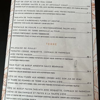 Marcellino - Dinner menu - Restaurants Near Me - Saint-Tropez, 83