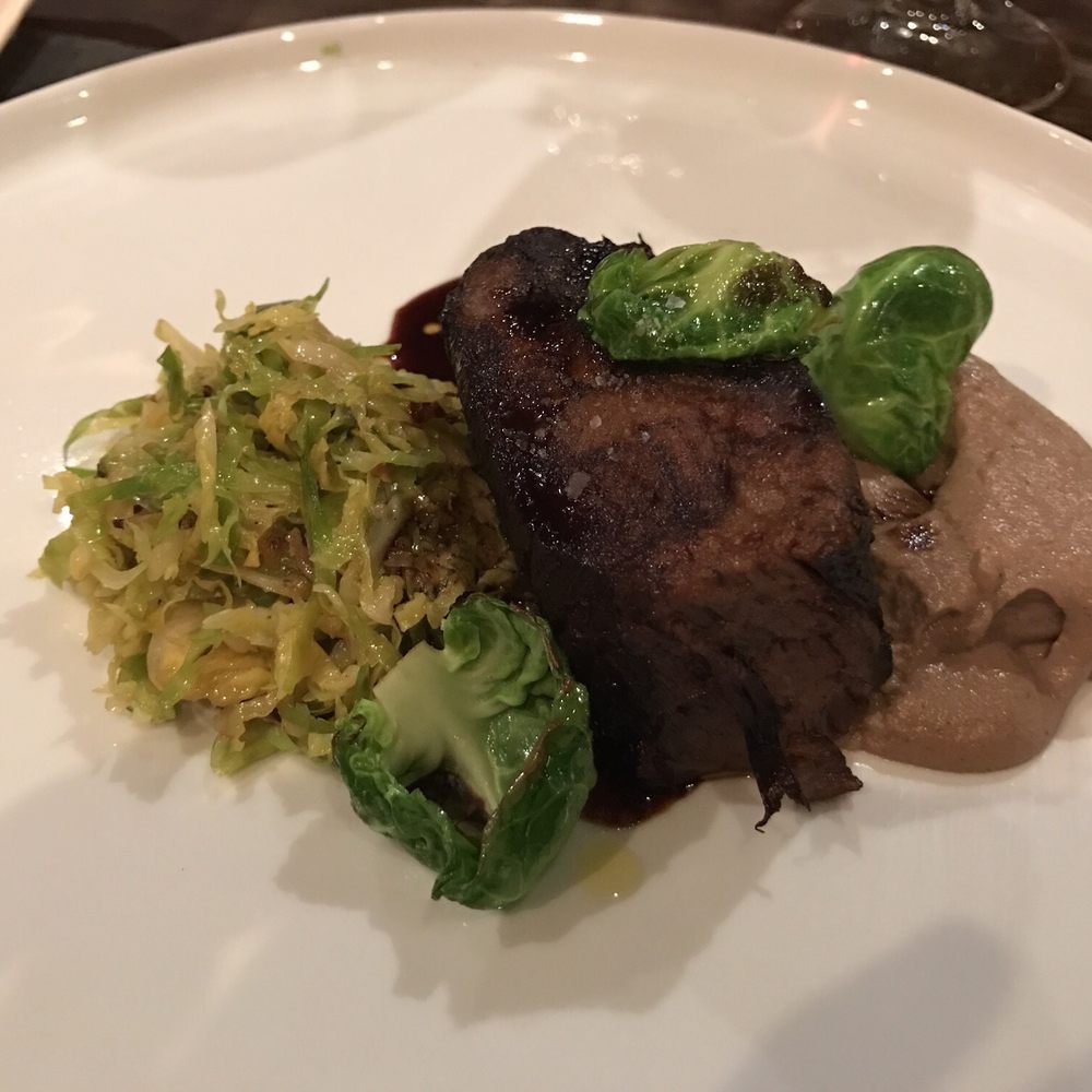 Ravinous Kitchen - Braised beef short ribs with shaved brussels sprouts and mushroom cream - New American Near Me - Geneva, New York Ravinous Kitchen - Braised beef short ribs with shaved brussels sprouts and mushroom cream - New American Near Me - Geneva, New York