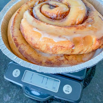 Wallabys Smokehouse - Cinnamon roll almost weighs 2 lbs? Yep - Barbeque Near Me - American Fork, Utah Wallabys Smokehouse - Cinnamon roll almost weighs 2 lbs? Yep - Barbeque Near Me - American Fork, Utah