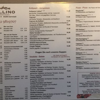 Cellino - Speisekarte - Italian Near Me - Darmstadt, HE