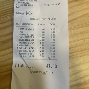 La Peregrina - Seafood Near Me - Málaga, Massachusetts
