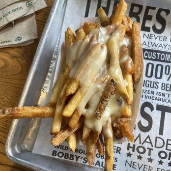 Cheeseburger Bobby's - $6.50 for cheese fries?! Cheese sauce is very salty. - Burgers Near Me - Cumming, Georgia