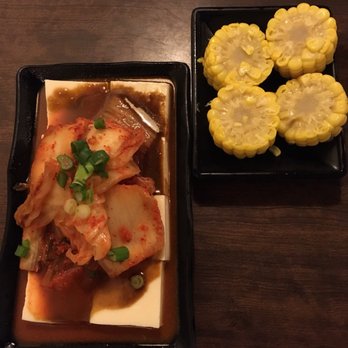 Boiling Point - Kimchi tofu and my side of corn. - Taiwanese Near Me - Gardena, California