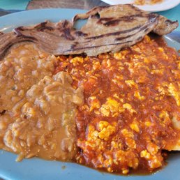 Huasteca enchiladas plate with cecina steak Huasteca enchiladas plate with cecina steak