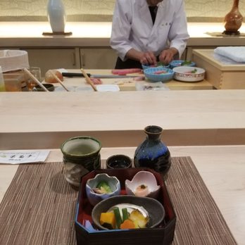 Eigikutei - Appetizer for New Spring Ingredients at the chic Eigiku Tei Sushi Bar for May 2023 - Japanese Near Me - Los Angeles, California