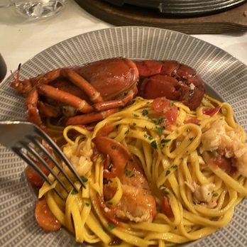 Ristorante Falchetto - Lobster pasta and ribeye dish. - Italian Near Me - Rome, RM Ristorante Falchetto - Lobster pasta and ribeye dish. - Italian Near Me - Rome, RM
