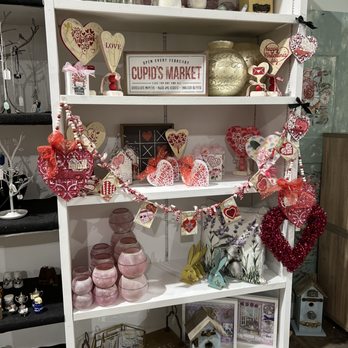 Painted Tree Boutiques - S18 A bookcase of Valentines Day goodies & so much more. - Arts & Crafts Near Me - Naperville, Illinois