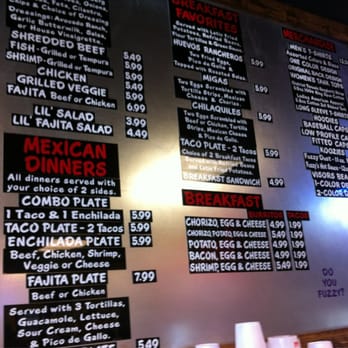 Fuzzy's Taco Shop - More menu... - Mexican Near Me - Sanger, Texas