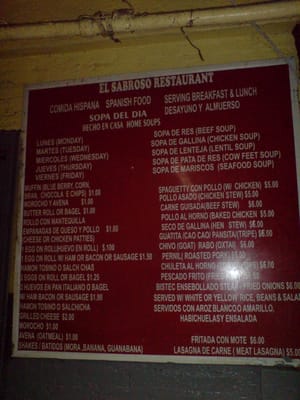 Menu photo 8 El Sabroso New York, NY