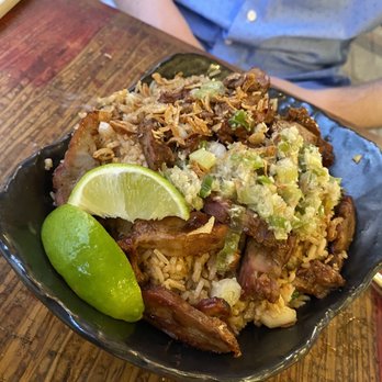 Kapow Noodle Bar - BBQ Duck & Ginger Fried Rice. (Undercooked rice) - Asian Fusion Near Me - Boca Raton, Florida Kapow Noodle Bar - BBQ Duck & Ginger Fried Rice. (Undercooked rice) - Asian Fusion Near Me - Boca Raton, Florida