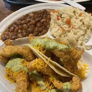 Good Luck Grill - Thursday special: Fish Tacos. Normally comes w cabbage and on flour. I got corn tortillas and no cabbage add cheese. (04/21/22) - American Near Me - Manor, Texas Good Luck Grill - Thursday special: Fish Tacos. Normally comes w cabbage and on flour. I got corn tortillas and no cabbage add cheese. (04/21/22) - American Near Me - Manor, Texas