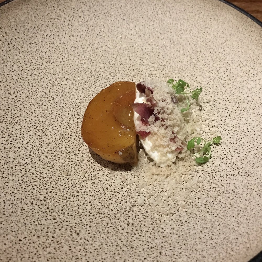 Lazy Bear - Black Twig Apple - whipped yogurt, walnut sablé, cider caramel - New American Near Me - San Francisco, California