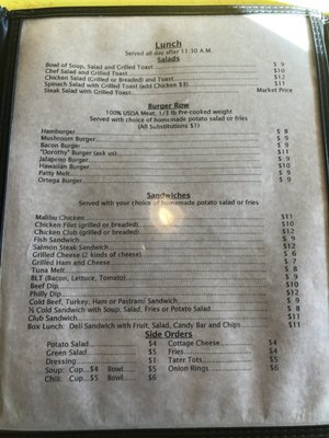 Menu photo 2 Angus Restaurant Irwin, ID