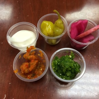 Jerusalem Cafe - Garlic sauce, peppers, pickled turnip, and two kinds of hot sauce - Middle Eastern Near Me - Lombard, Illinois Jerusalem Cafe - Garlic sauce, peppers, pickled turnip, and two kinds of hot sauce - Middle Eastern Near Me - Lombard, Illinois