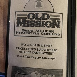 Old Mission Mexican Restaurant - Old Mission Menu