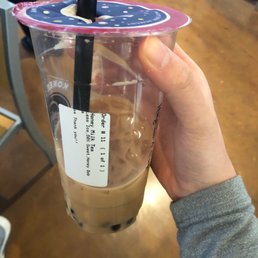 Honey milk tea with boba Honey milk tea with boba