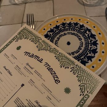 Mama Mezze - Menu and plate design - Mediterranean Near Me - New York, New York