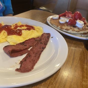 Denny's - Eggs, turkey bacon, fruit and pancakes - Diners Near Me - El Cajon, California Denny's - Eggs, turkey bacon, fruit and pancakes - Diners Near Me - El Cajon, California