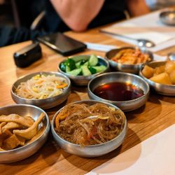 So Gong Dong Tofu House - Complimentary side dishes.