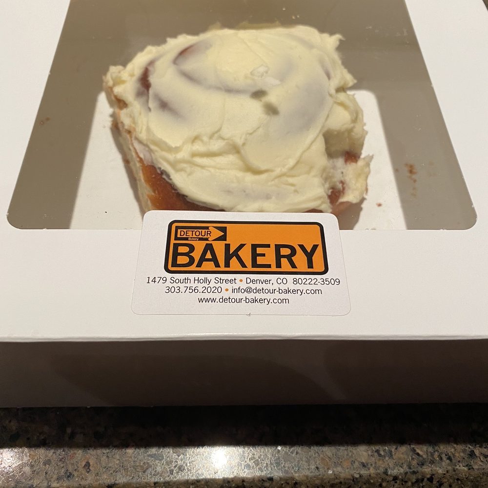 Detour Bakery - HUGE and delicious cinnamon bun! - Bakeries Near Me - Denver, Colorado Detour Bakery - HUGE and delicious cinnamon bun! - Bakeries Near Me - Denver, Colorado