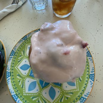 Over Easy - Strawberry cinnamon roll - Breakfast & Brunch Near Me - Medford, Oregon Over Easy - Strawberry cinnamon roll - Breakfast & Brunch Near Me - Medford, Oregon