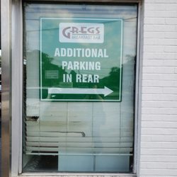 Greg's Breakfast Bar - Greg's parking sign