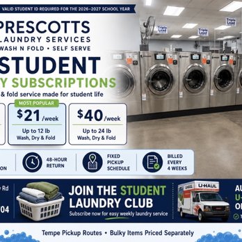 Prescotts Laundry - Laundry Subcriptions - Laundromat Near Me - Tempe, Arizona Prescotts Laundry - Laundry Subcriptions - Laundromat Near Me - Tempe, Arizona