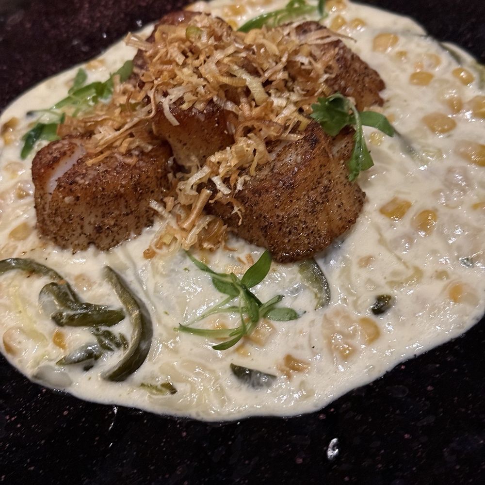 Siempre J.B. - Scallop Rajas Con Crema - Mexican Near Me - Las Vegas, Nevada Siempre J.B. - Scallop Rajas Con Crema - Mexican Near Me - Las Vegas, Nevada